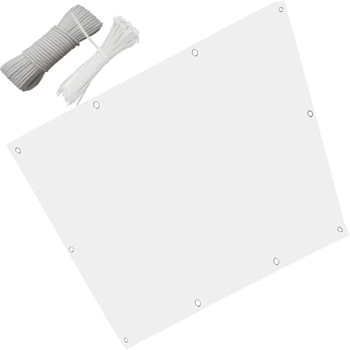 Sonnensegel Balkon Sonnenschutz 1.6 x 5 m Sonnenschirm Segel Uv-Schutz Wetterfest Rechteck inkl Befestigungsseile für Balkon Terrasse Garten, Weiß
