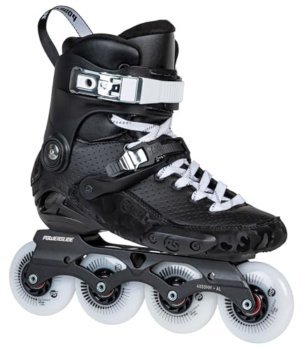 Powerslide S1 Urban Inline Skates – 4x80mm Rollen, 243mm Beta Aluminium Schiene, Komfort-Fit, 45° Ratschenschnalle, Wicked ABEC 9 Kugellager – Herren und Damen City Skates