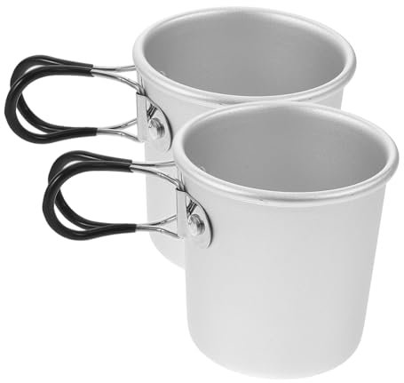 MUELODSIC 2piezas Taza De Café Plegable De Para Camping Portátil y Ligera Para Senderismo y Picnics Mango Retráctil