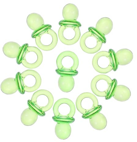 GARVALON 2taschen Shower Mini Schnuller Deko Kleine Acryl-pacifier in Transparentgrün Als Duschengeschenk Und Taschenfüllung Für Jungen Mädchen