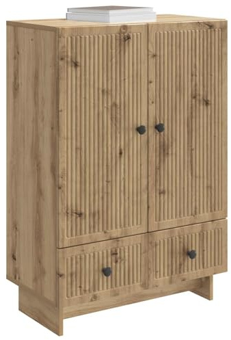 vidaXL Sideboard Artisan-Eiche 66 x 34,5 x 95 cm Holzwerkstoff, Stylische Wohnzimmereinheit, Vintage-Speicherschrank mit Schubladen, funktionale Anrichte, Holzdisplay Möbel