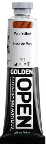 Golden OPEN Acrylfarben, 60 ml, 7202 Mars Yellow
