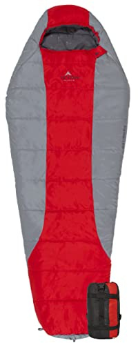 TETON Erwachsene Schlafsack Tracker -15˚C / +5˚F Ultraleicht, Rot/Grau, One Size, 1037