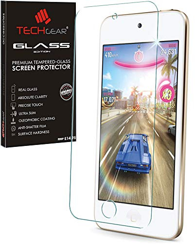 TECHGEAR iPod Touch 7 (2019) Touch 6 & Touch 5 VERRE, Protecteur d'Écran Original en Verre Trempé Compatible pour iPod Touch 7 Touch 6 & 5