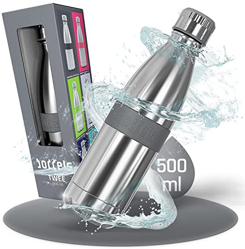 boddels Trinkflasche Twee 500ml - Deine Isolierflasche für jeden Anlass (Hellgrau)
