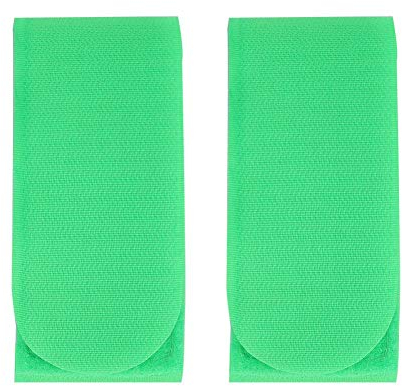 Alomejor 1 Paar Ski Strap Nylon Ski Riemen Skiclip Alpin Klettband für Ski Snowboard(Grün)