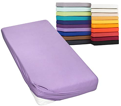 Moon-Classic Spannbettlaken Boxspringbett Wasserbett Spannbetttuch Matratzen 160g/²m 180x200-200x220 Flieder