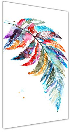 Tulup Acrylglas - 50x100cm - Bild Acrylglas Deko Wandbild Kunststoff/Acrylglas Bild - Dekorative Wand Küche & Wohnzimmer- Bunter Farn