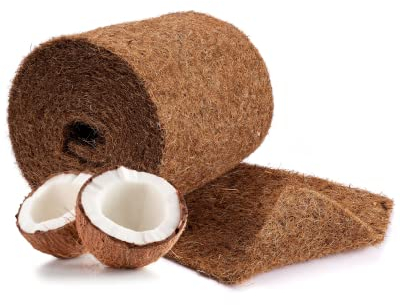N Nagerteppich.de Kokosmatte aus 100% Kokosfasern - 25cm x 5m Rolle Anzuchtmatte mit Latex - Winterschutz und Kälteschutz für Pflanzen - Baumschutz Meterware Naturprodukt