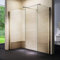 Yellowshop - Box doccia Walk in cm 130x100 H 195 Due pareti fisse in cristallo temperato trasparente 8 mm