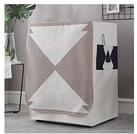 XXXXW Copri Lavatrice Coperchio della Lavatrice, 3 Lati Wrapping, Tessuto Spessore in Cotone Tamburo Lavatrice Antipolvere, Impermeabile e Copertura Solare Coprilavatrice da Interno (Color : B)