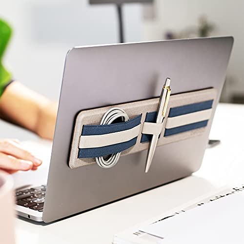 Beblau SHIFT Organizer adesivo rimovibile per laptop e scrivanie per avere sempre a portata di mano cavi, penne e i tuoi accessori indispensabili | REGALO PERFETTO | GIALLO | accessori home office