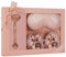 CRYSTALLOVE Rullo per il viso in quarzo rosa + nastro di seta + 4 lacci di seta - Set Home SPA per il viso - benda per gli occhi - bendaggio, massaggiatore - strumento di massaggio