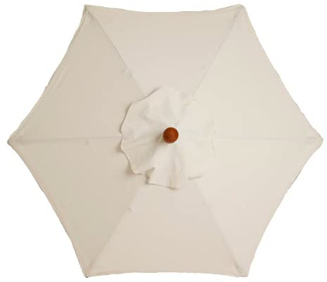 AUSUKY Ombrello da esterno da giardino, ombrellone da giardino, offset, a raggi UV, baldacchino da spiaggia (beige, 2 metri)