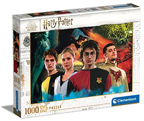 Clementoni 39656 Harry Potter – Puzzle 1000 Teile ab 9 Jahren, buntes Erwachsenenpuzzle mit kräftigen Farben, Geschicklichkeitsspiel für die ganze Familie, schöne Geschenkidee