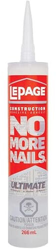 No More Nails Ultimate Construction Adhesive - Crystal Clear, 266 ml
