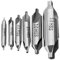 6 Pieces Center Drill Bit Set 1.0mm 1.5mm 2mm 2.5mm 3mm 5mm High Speed Steel 60 Degree Angle Lathe Mill Combined Centre Drill Bits Kit Countersink Tools For Metalworking