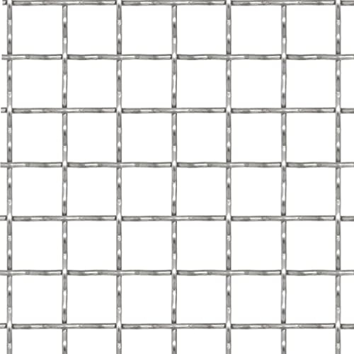 HOMIUSE Wellengitter Edelstahl 50x50 cm 21x21x2,5 mm Hochbelastbare Wellengitter Lüftungsgitter Edelstahl Drahtgitter Metallgitter Edelstahl Gitter Robust Langlebig und Korrosionsbeständig