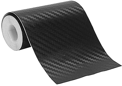 Luckxing Auto Folie, Folie Aufkleber Roll Carbon Folie Auto Selbstklebende Kohlefaser Vinylfolie, Wasserdichter, Schwarz Carbonfolie Autofolie Dekorstreifen Dekoration Für Computer, Motorrad, Möbel