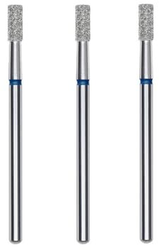 STALEKS PRO set 3 fresas de diamante para uñas, 6x2.5 mm. Forma de cilindro (Grano Medio)