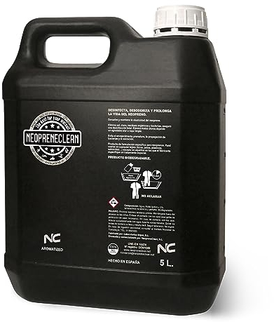 NeopreneClean Reinigungsmittel für Neopren, ohne Ausspülen, 100% biologisch abbaubar, von FESURFING empfohlenes Produkt. (5 Liter, Kokosnuss)