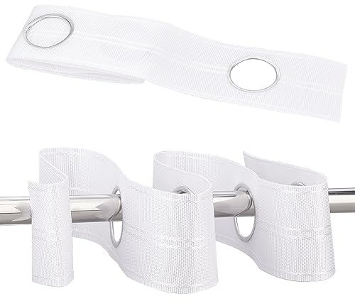 NBEADS Alrededor de 21.87 Yarda (20 m) de Cintas con Ojales para Cortinas de Poliéster, Cinta Plisada de Cortina Blanca de 7.6cm de Ancho para Decoración de Ventanas del Hogar, Costura Artesanal