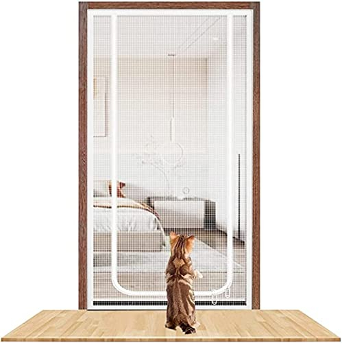 Katzensicher Haustier-Netztür 100 X 200cm, Kratzfest, Verstärkte Katzengitter-Tür, Fliegengitter-Tür, Katzensichere Tür for Schlafzimmer, Küche, for Terrassentüren, Mehrere Größen, Haustiersichere (C