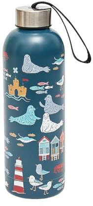 Eco Chic Reusable Thermal Bottle Stainless Steel Leakproof Insulated Water Bottle (Seaside Navy)