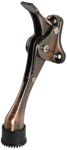 Essible Türfeststeller RVS - Bronze - Türstopper Einstellbar für Innen und Außen mit Fußbedienung Rutschfeste Unterseite Door Stopper Für Leichte und Schwere Tore - 13 x 4 cm