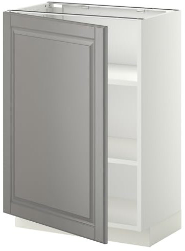 METOD Unterschrank mit Einlegeböden, 60x37 cm, Weiß/Bodbyn Grau