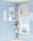 AwmnSrman Telescopic Shower Caddy Corner White, Shower Shelf no Drilling with 4 Trays, Adjustable Floor to Ceiling 70 to 310 cm
