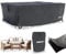 ONBEST Gartenmöbel Abdeckung – 600D Oxford Gewebe – wasserdicht – winterfest – Outdoor Schutzhülle für Terrassenmöbel – Abdeckplane mit Belüftungsöffnungen (Schwarz, 180x125x75cm)
