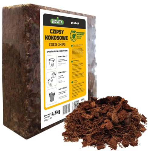 Kokoserde 4,5kg - Anzuchterde - Kokosnussfasern - Blumenerde aus Kokosfaser - natürlich & torffrei -für den Anbau von Gemüse, Obst und Zierpflanzen - Erde für Zimmerpflanzen, Pflanzenerde