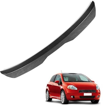 Auto Heckspoiler,ABS Dachspoiler Kofferraum Kofferraumspoiler für Fi-at Grande Punto 2007 2008 2009 2010 Lippe Styling Spoiler Flügel Tuning Zubehör,B/Carbon Fiber