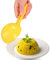 CHEFZOCO Cuchara de Arroz, Molde Antiadherente para Cuchara de Arroz, Cuchara de Bola de Arroz, Cuchara molde de arroz, Bola de 8 cm diámetro x 4 cm fondo, Libre de BPA, Antiadherente, Amarillo