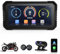 KooDux 6,25'' Motorrad CarPlay Bildschirm, Wireless CarPlay & Android Auto, mit Front- und Heck-Doppelkameras, Fernbedienung, Reifendruckerkennung, BT Trans, Loop-Aufzeichnung, GPS-Navigation