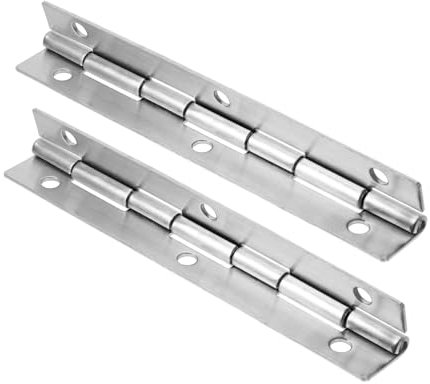 HOMSFOU 2pièces Charnières Piano Continues Acier Inoxydable Lisses Pour Portes Armoires Boîtes Aux Lettres Lot