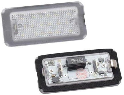 Yoegerery 2 Pcs Error Free License Plate Lamp Taillight 12V License Number Plate Light for Fiat 500 Abarth 500 500C 695 595 LED Rear Number Plate Light Lamps