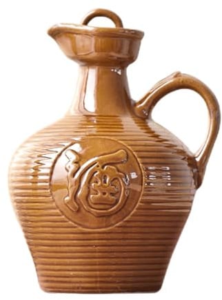 BESTYASH Contenitore in Terracotta per Vino Manico Termoisolante, Brocca Casa per Liquori e Tè, Accessorio da Bar Retrò e Decorativo per Uso Domestico