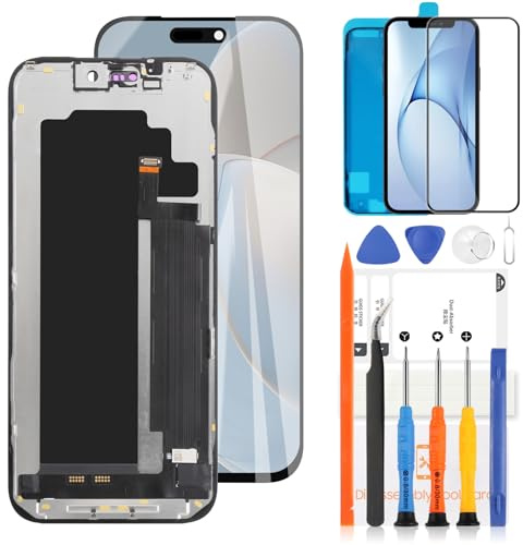 Incell Ersatz-LCD-Bildschirm für iPhone 17 Pro Max, 17,5 cm (6,9 Zoll) | für iPhone 17 Pro Max 3D-Touch-Display, Digitizer, Montage A3526, A3257, A3527, A3525, Ersatzteil-Kit (Schwarz, ohne Rahmen)