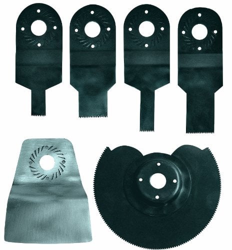 Einhell Starter Kit 6-tlg. (passend für alle Einhell Multifunktionswerkzeuge, HSS-Sägeblatt (10/20 mm), Sägeblatt (10/20 mm), fester Spachtel, gekröpftes Segmentsägeblatt)