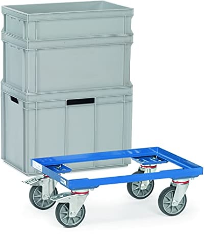 fetra Eurokasten-Roller/13580 61 x 41 cm blau bis 250 kg 8 kg
