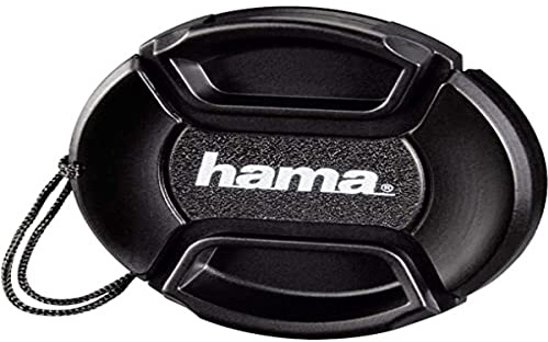 Hama Objektivdeckel für 72 mm Objektiv, Sicherungskordel, Smart Snap, Schwarz