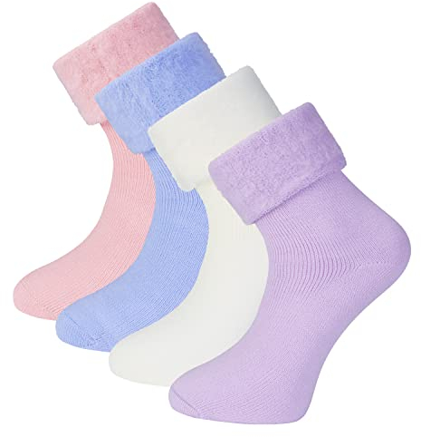 Arctic Comfort Ladies Extra Soft Acrylic Thermal Lounge Bed Socks Fleece Inside Size UK 4-7 EUR 37-40