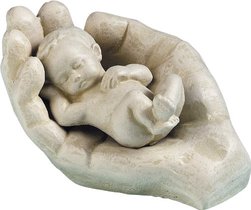 Uljö °° Keramikfigur Hand mit Kind (Sandfarben)