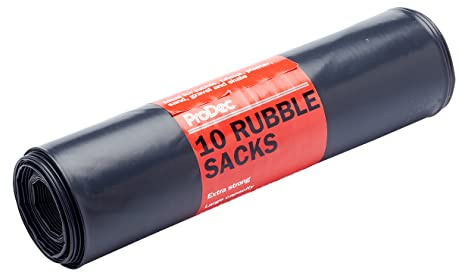 ProDec Roll of 10 Heavy Duty Rubble Sacks for Trade and Domestic Waste