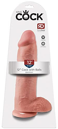 King Cock 12 Cock with Balls, Light, 30 cm