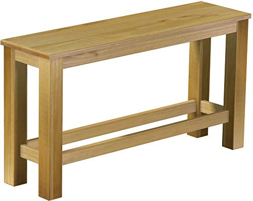 Barbank 140 cm Rio Classico Brasil mit Fußleisten Pinie Hochbank Konsolentisch Holzbank - Größe und Farbe wählbar Brasilmöbel