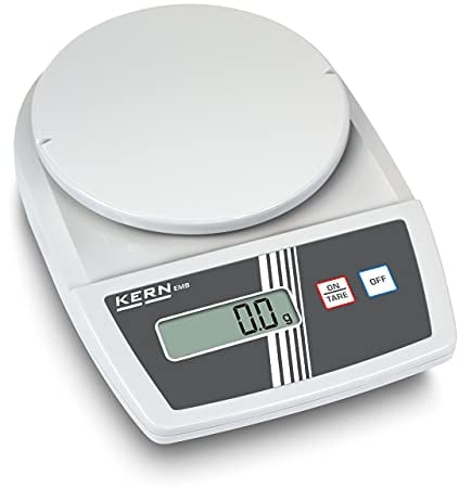 KERN Schulwaage EMB 2000-2 (Laborwaage, Wiegebereich max. 2000 g, Ablesbarkeit 0,01 g, Reproduzierbarkeit 0,01 g, Linearität 0,05 g)