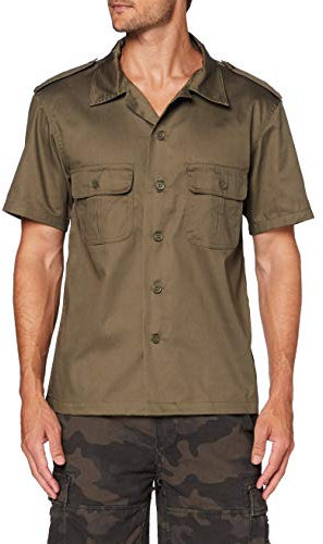 Brandit US Shirt Short Sleeve, color: olive, size: XXL